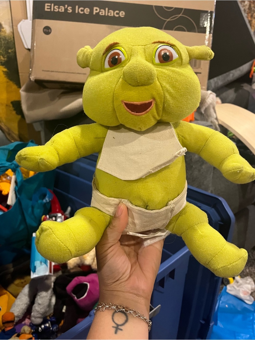 Shrek Baby Franchise Plush Stuffed Animal Doll, Green/White, Plush Cloth